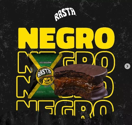 Alfajor Rasta Negro artesanal de chocolate - venta mayorista para comercios